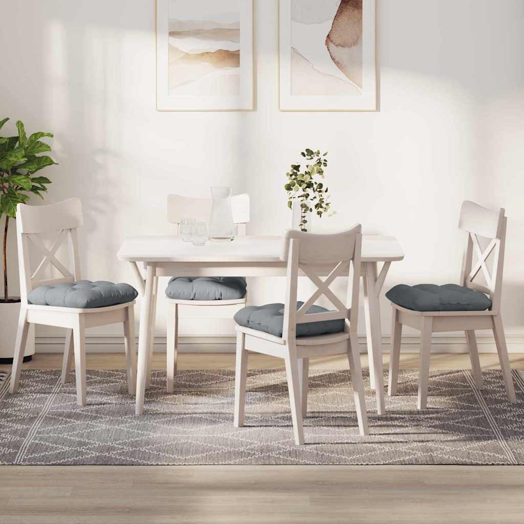 Cojines para asiento 4 pcs Crema 45 x 45 x 12 cm tela