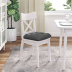 Cojines para asiento 4 pcs Gris oscuro 45 x 45 x 12 cm tela