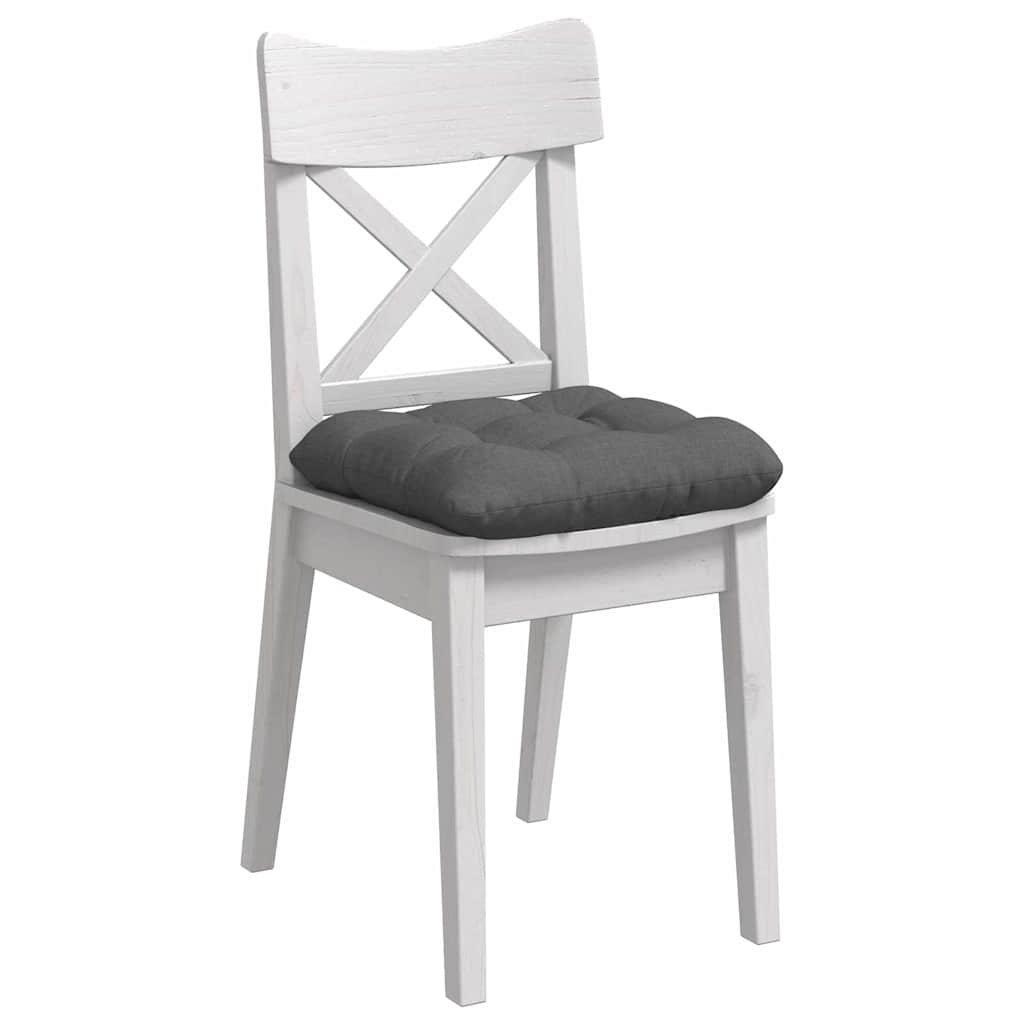 Cojines para asiento 4 pcs Gris oscuro 45 x 45 x 12 cm tela