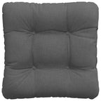 Cojines para asiento 4 pcs Gris oscuro 45 x 45 x 12 cm tela