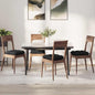 Cojines para asiento 4 pcs Negro 45 x 45 x 12 cm tela