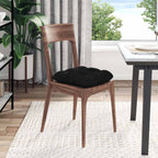 Cojines para asiento 4 pcs Negro 45 x 45 x 12 cm tela
