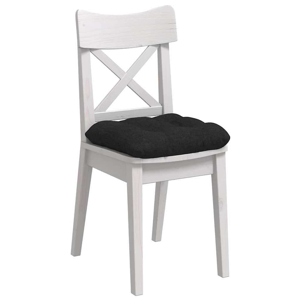 Cojines para asiento 4 pcs Negro 45 x 45 x 12 cm tela