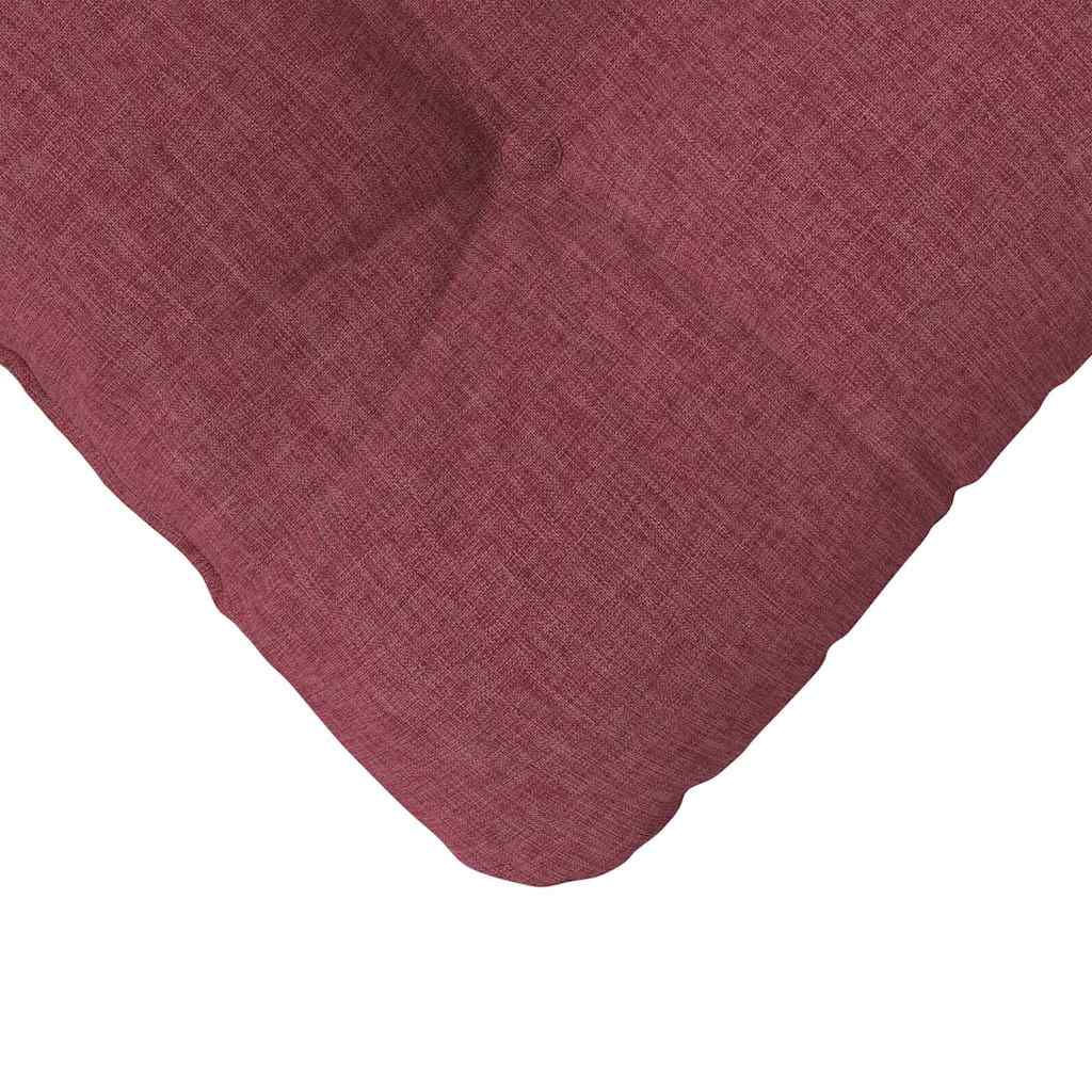 Cojines para asiento 4 pcs Rojo vino 45 x 45 x 12 cm tela
