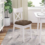 Cojines para asiento 4 pcs Marrón 45 x 45 x 12 cm tela