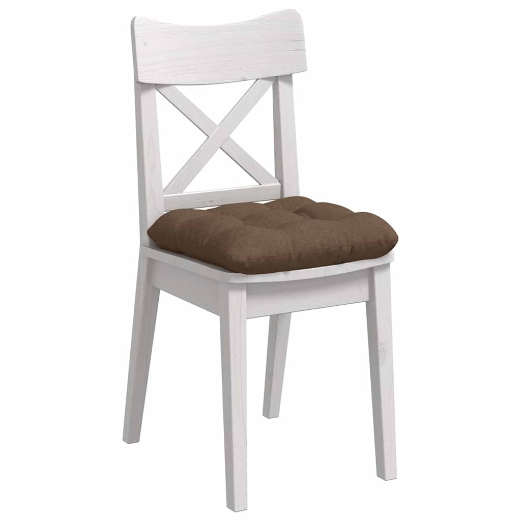 Cojines para asiento 4 pcs Marrón 45 x 45 x 12 cm tela