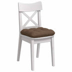 Cojines para asiento 4 pcs Marrón 45 x 45 x 12 cm tela