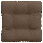 Cojines para asiento 4 pcs Marrón 45 x 45 x 12 cm tela