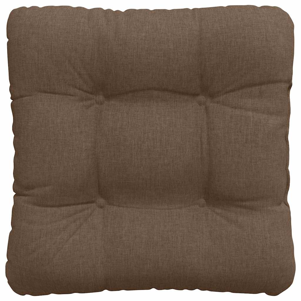 Cojines para asiento 4 pcs Marrón 45 x 45 x 12 cm tela