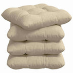 Cojines para asiento 4 pcs Crema 45 x 45 x 12 cm tela
