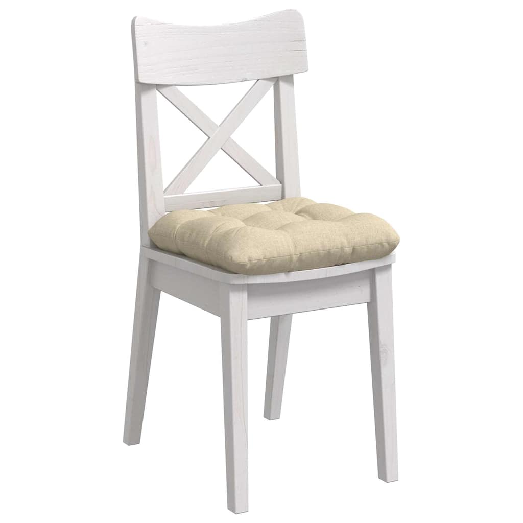 Cojines para asiento 4 pcs Crema 45 x 45 x 12 cm tela