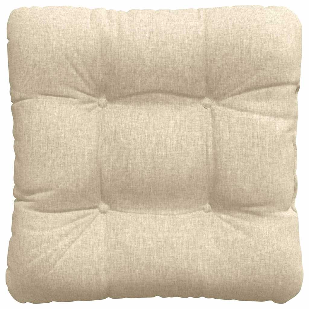 Cojines para asiento 4 pcs Crema 45 x 45 x 12 cm tela