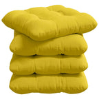 Cojines para asiento 4 pcs Amarillo Claro 45 x 45 x 12 cm tela