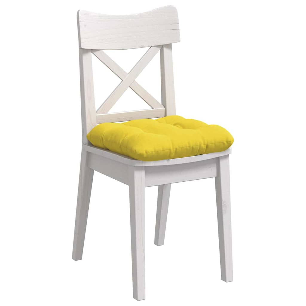 Cojines para asiento 4 pcs Amarillo Claro 45 x 45 x 12 cm tela