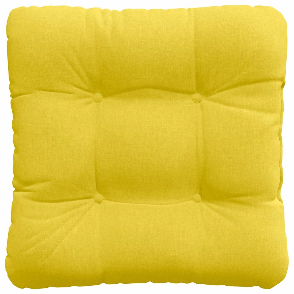 Cojines para asiento 4 pcs Amarillo Claro 45 x 45 x 12 cm tela