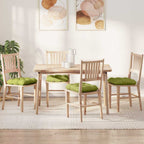 Cojines para asiento 4 pcs Verde claro 45 x 45 x 12 cm tela