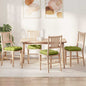 Cojines para asiento 4 pcs Verde claro 45 x 45 x 12 cm tela