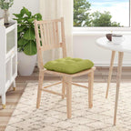 Cojines para asiento 4 pcs Verde claro 45 x 45 x 12 cm tela