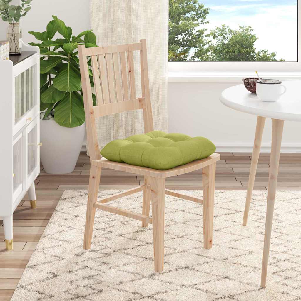 Cojines para asiento 4 pcs Verde claro 45 x 45 x 12 cm tela