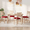 Cojines para asiento 4 pcs Rojo 45 x 45 x 12 cm tela