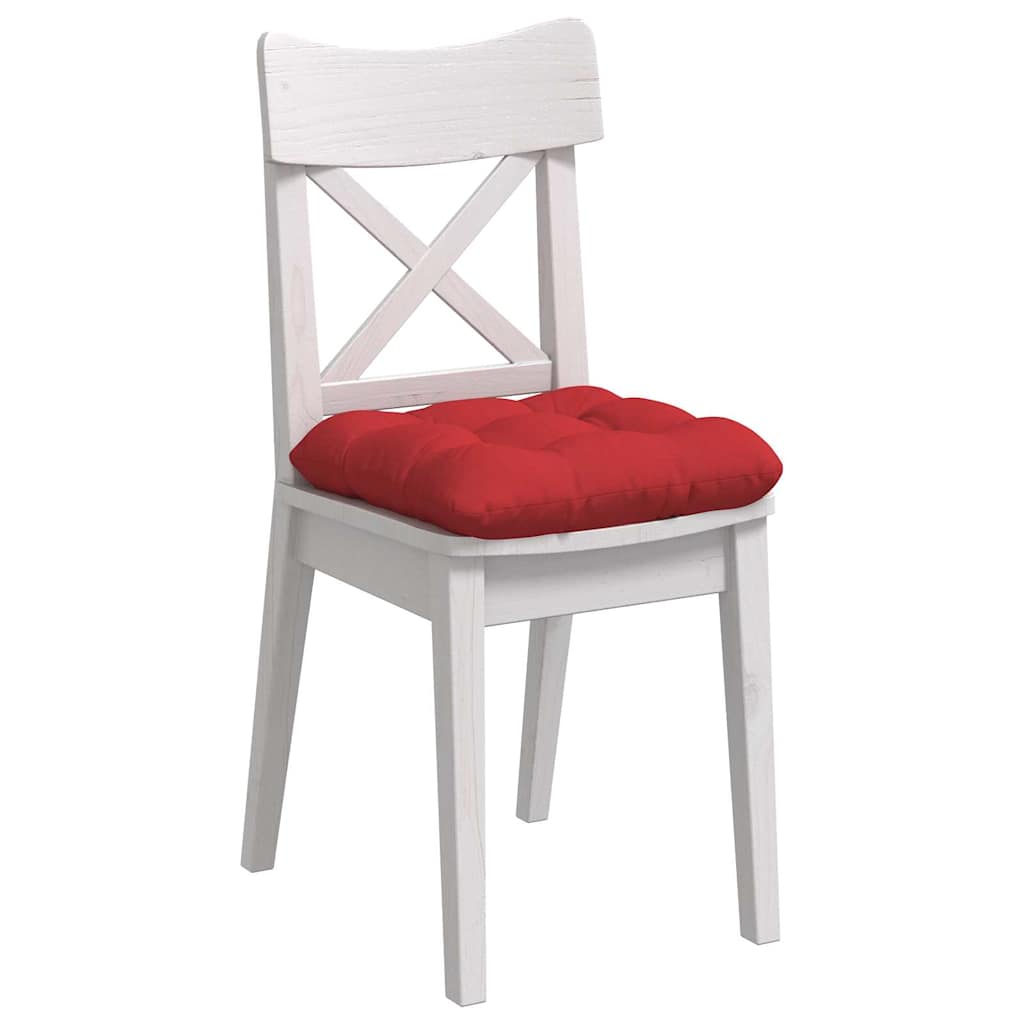 Cojines para asiento 4 pcs Rojo 45 x 45 x 12 cm tela