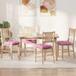 Cojines para asiento 4 pcs Rosa 45 x 45 x 12 cm tela
