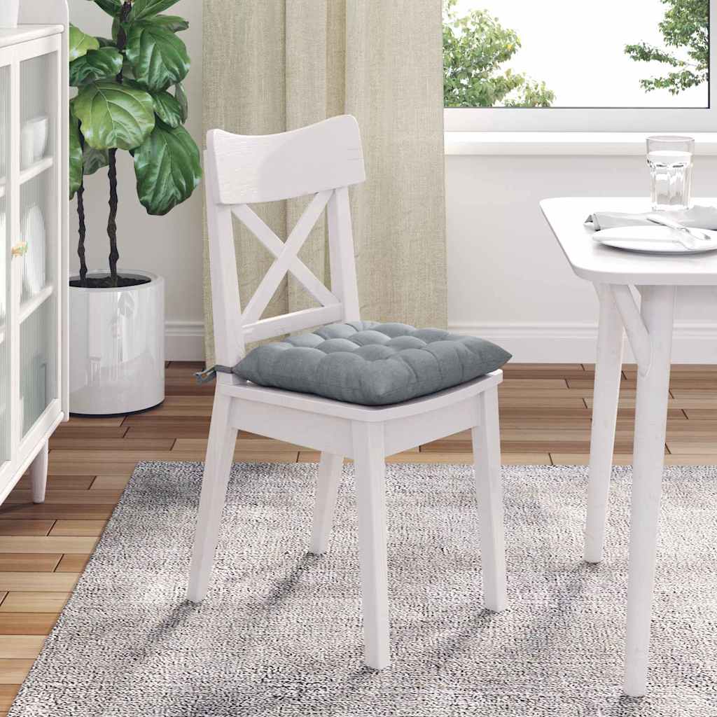 Cojines para asiento 4 pcs Gris Claro 40 x 40 x 6 cm tela