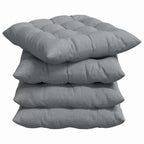 Cojines para asiento 4 pcs Gris Claro 40 x 40 x 6 cm tela