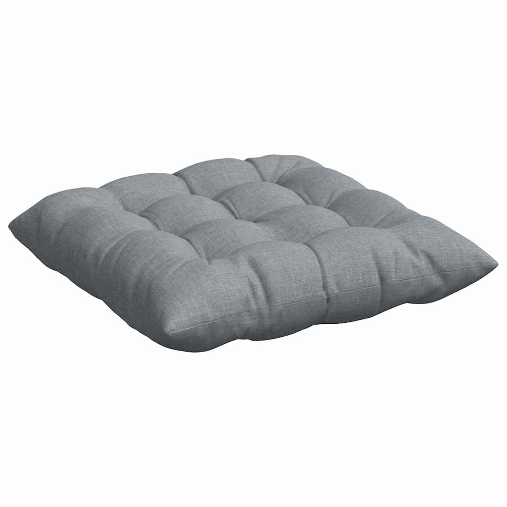 Cojines para asiento 4 pcs Gris Claro 40 x 40 x 6 cm tela