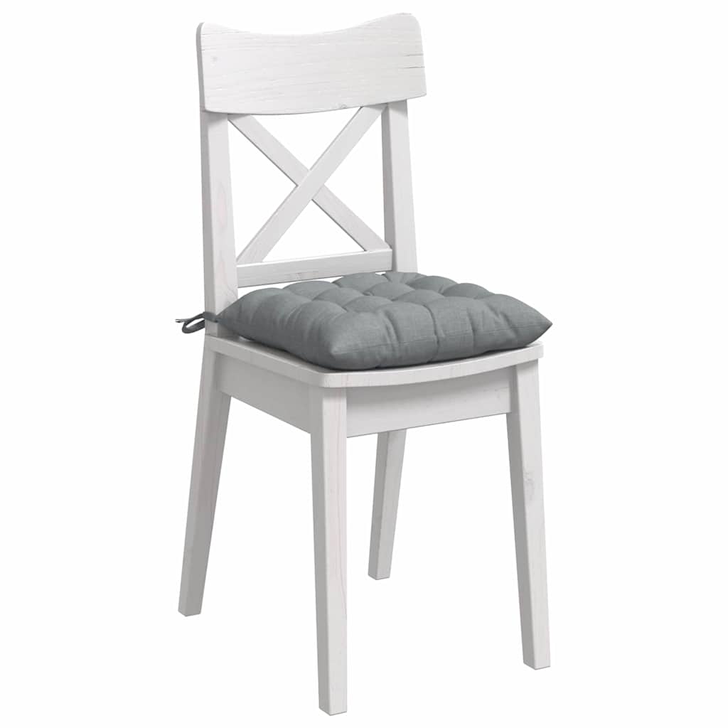 Cojines para asiento 4 pcs Gris Claro 40 x 40 x 6 cm tela