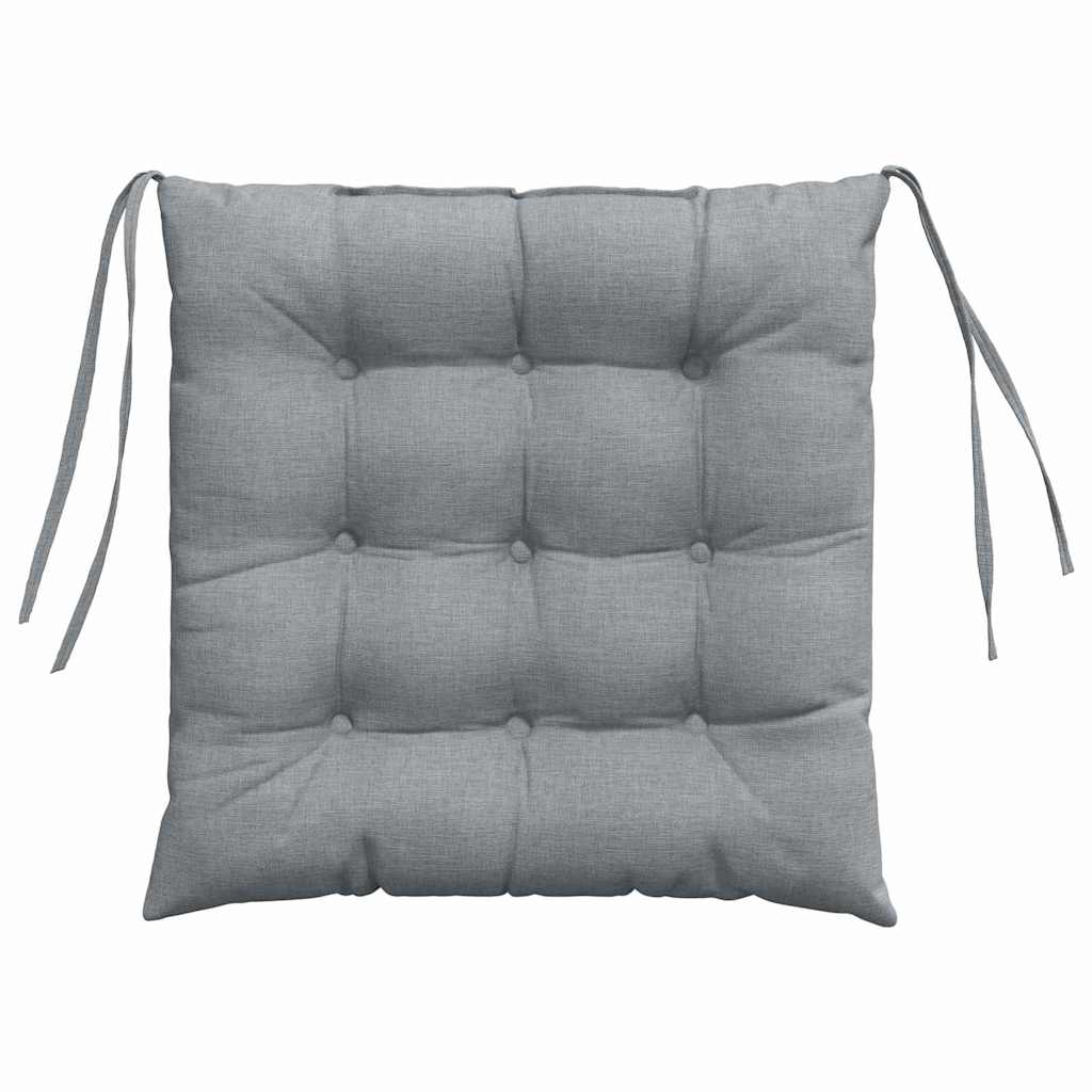Cojines para asiento 4 pcs Gris Claro 40 x 40 x 6 cm tela