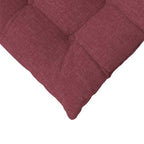 Cojines para asiento 4 pcs Rojo vino 40 x 40 x 6 cm tela