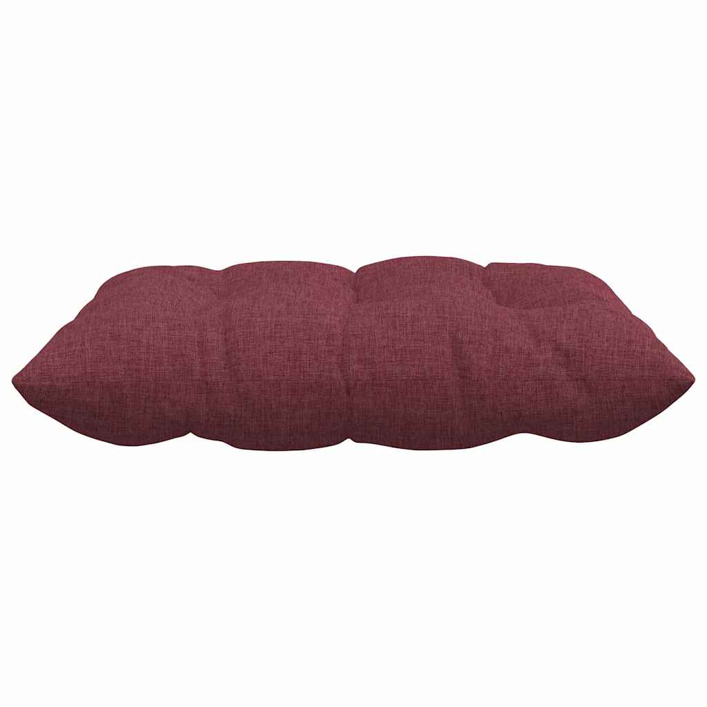 Cojines para asiento 4 pcs Rojo vino 40 x 40 x 6 cm tela