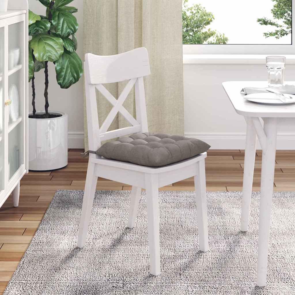 Cojines para asiento 4 pcs Taupé 40 x 40 x 6 cm tela