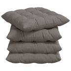 Cojines para asiento 4 pcs Taupé 40 x 40 x 6 cm tela