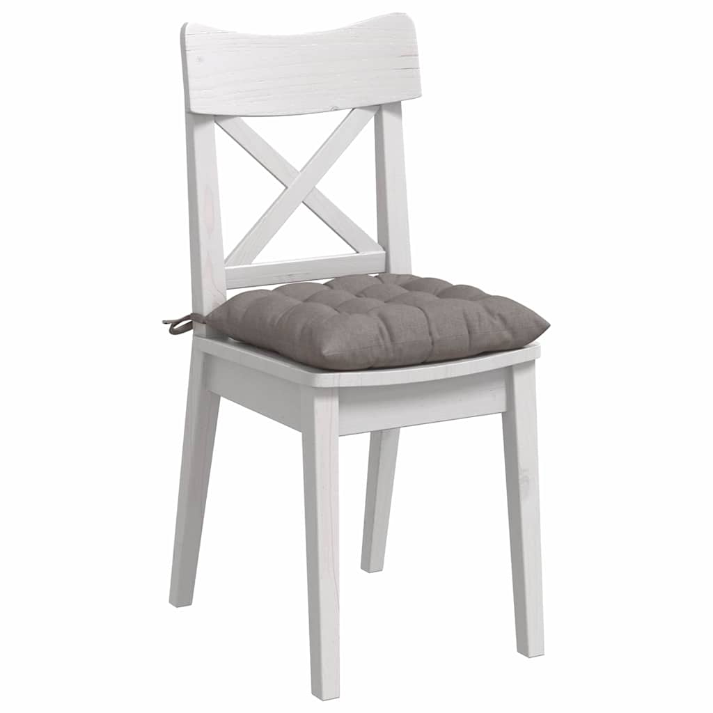 Cojines para asiento 4 pcs Taupé 40 x 40 x 6 cm tela