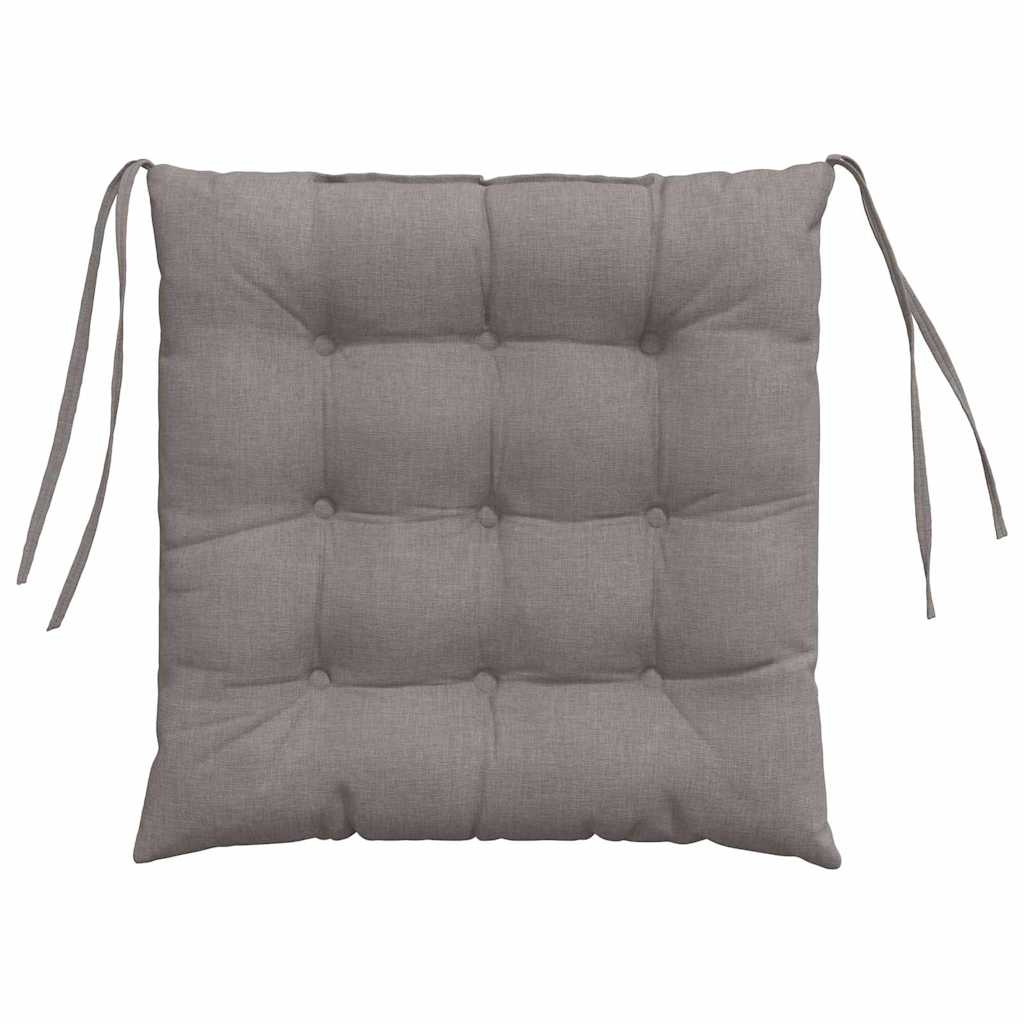 Cojines para asiento 4 pcs Taupé 40 x 40 x 6 cm tela