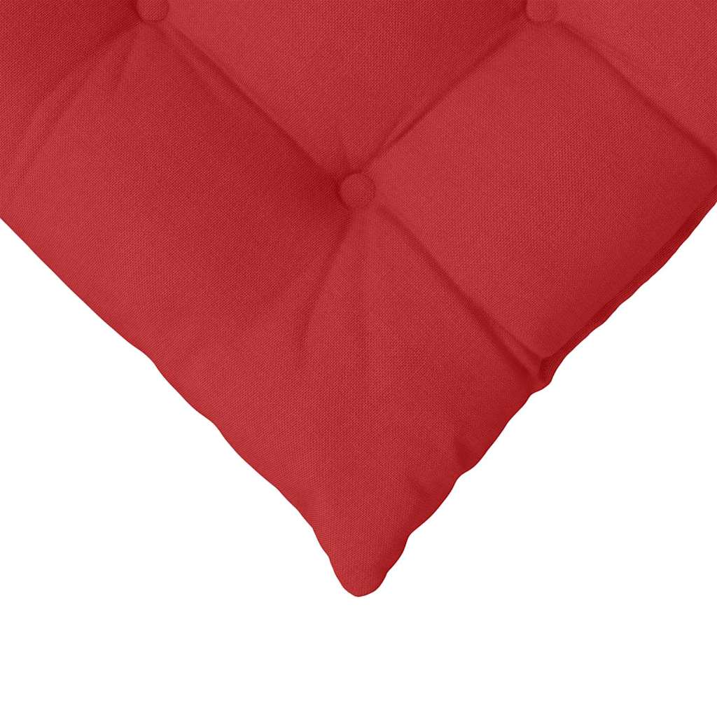 Cojines para asiento 4 pcs Rojo 40 x 40 x 6 cm tela