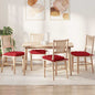 Cojines para asiento 4 pcs Rojo 40 x 40 x 6 cm tela