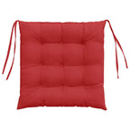 Cojines para asiento 4 pcs Rojo 40 x 40 x 6 cm tela