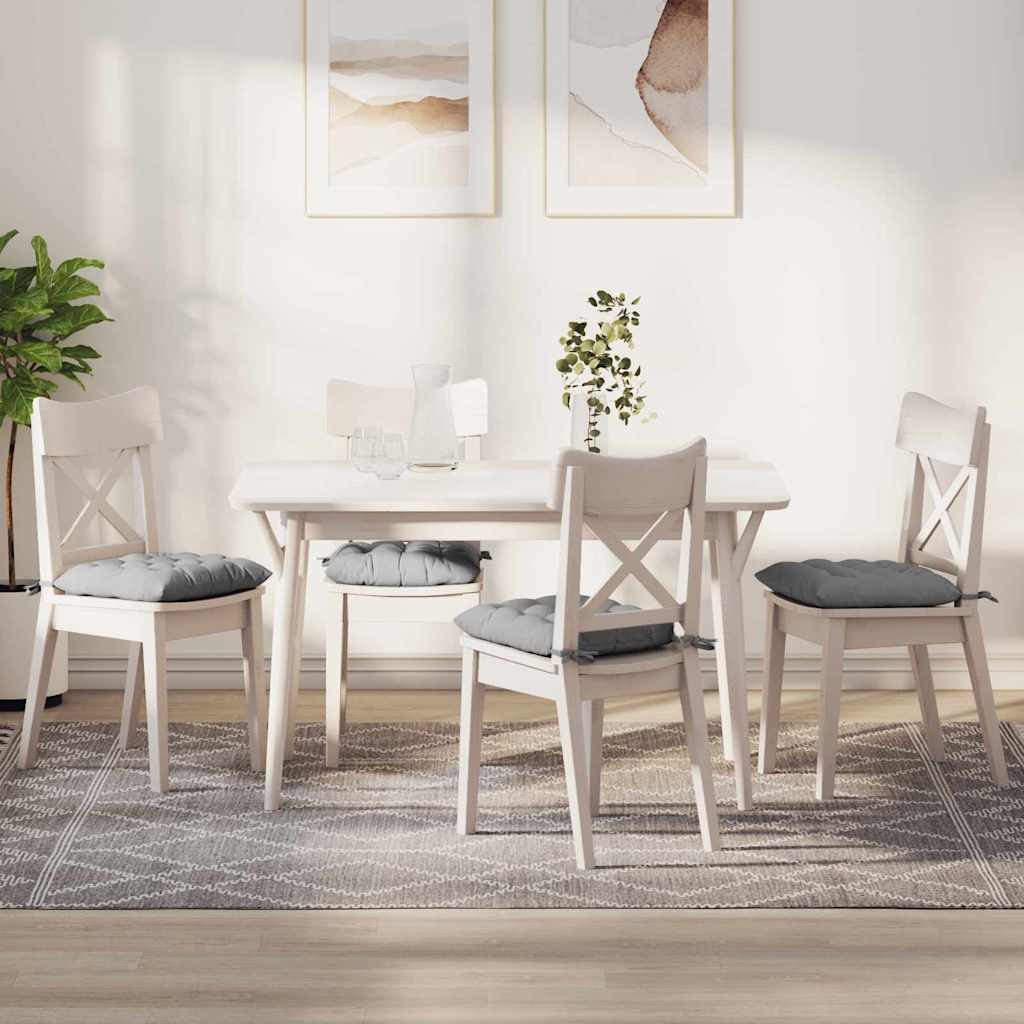 Cojines para asiento 4 pcs Gris Nube 40 x 40 x 6 cm tela
