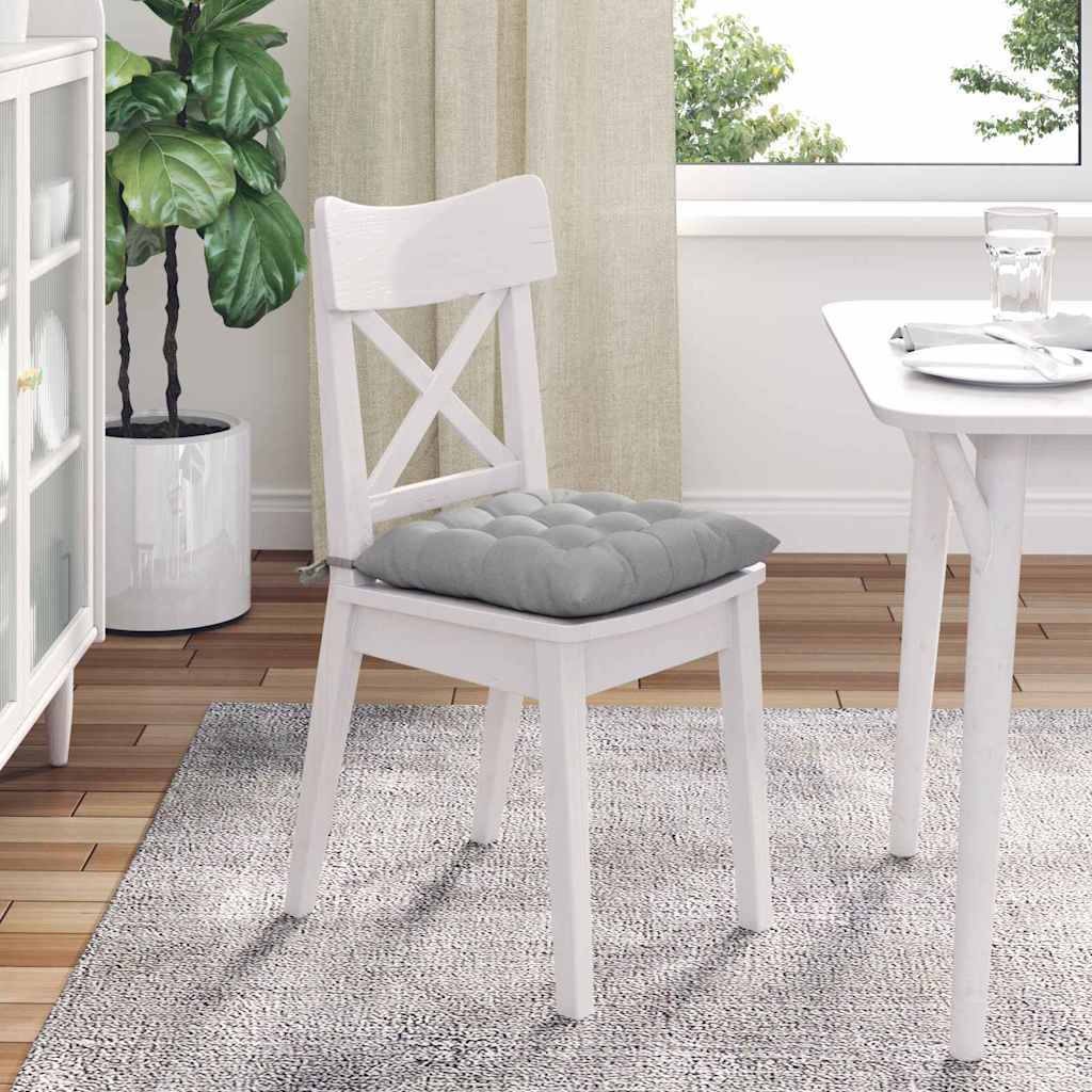 Cojines para asiento 4 pcs Gris Nube 40 x 40 x 6 cm tela
