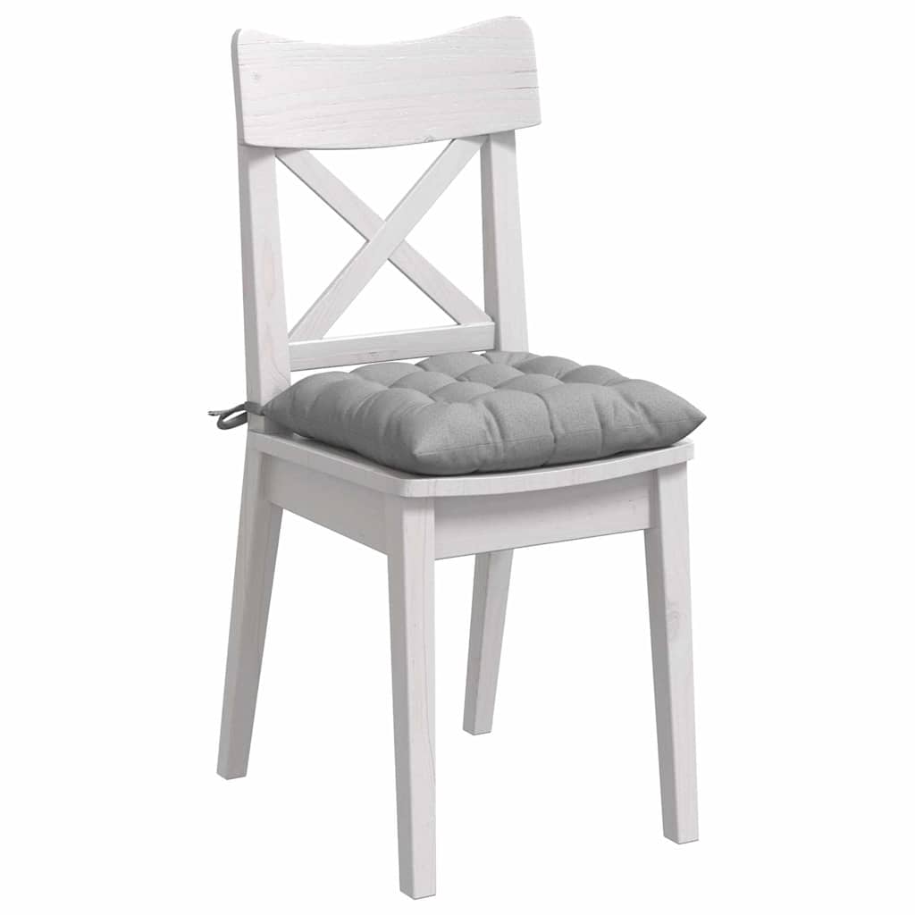 Cojines para asiento 4 pcs Gris Nube 40 x 40 x 6 cm tela
