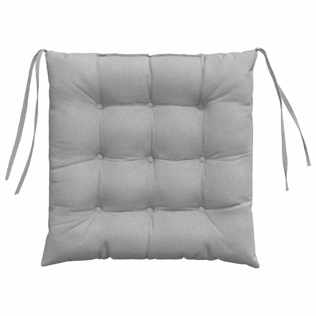 Cojines para asiento 4 pcs Gris Nube 40 x 40 x 6 cm tela