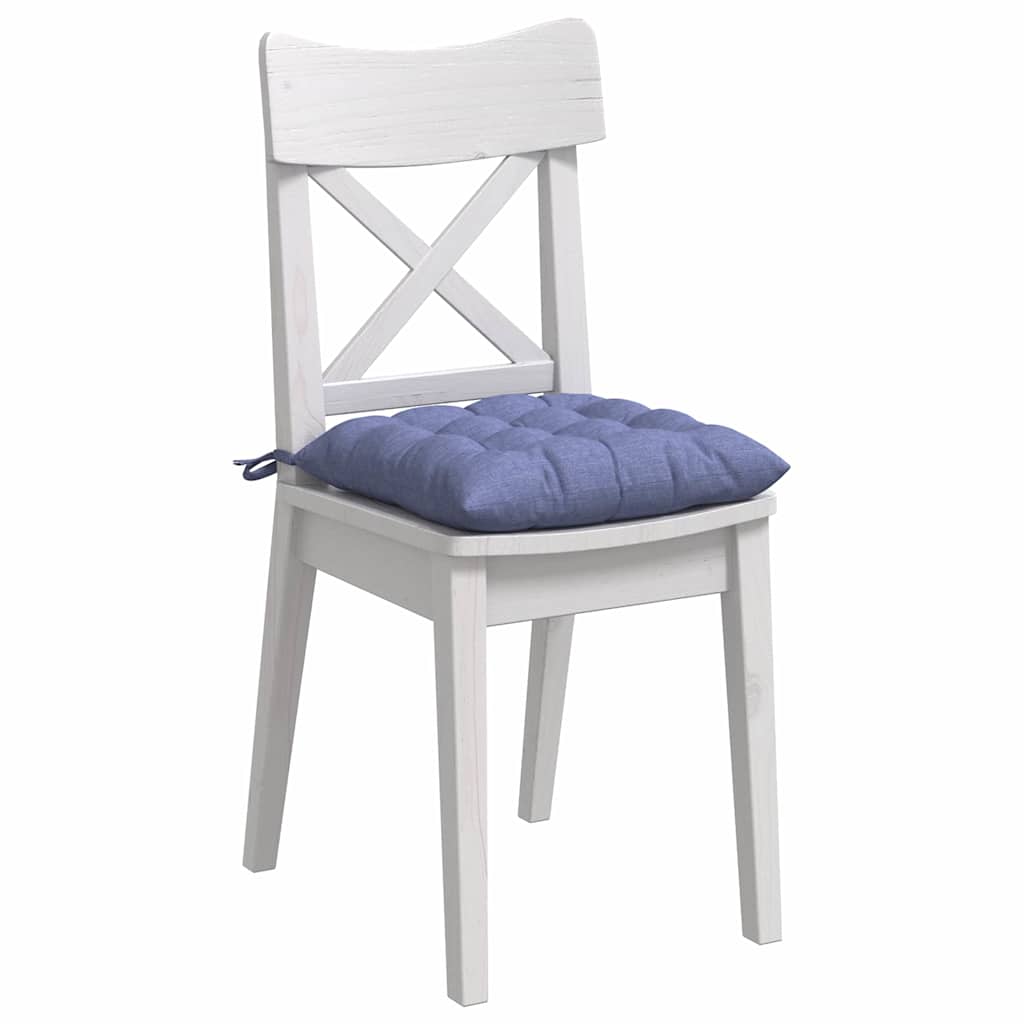 Cojines para asiento 4 pcs Azul jeans 40 x 40 x 6 cm tela