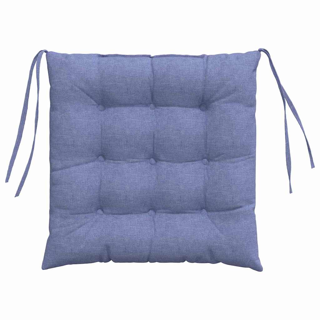 Cojines para asiento 4 pcs Azul jeans 40 x 40 x 6 cm tela