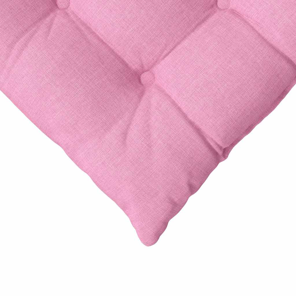 Cojines para asiento 4 pcs Rosa 40 x 40 x 6 cm tela