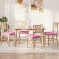 Cojines para asiento 4 pcs Rosa 40 x 40 x 6 cm tela