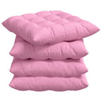 Cojines para asiento 4 pcs Rosa 40 x 40 x 6 cm tela