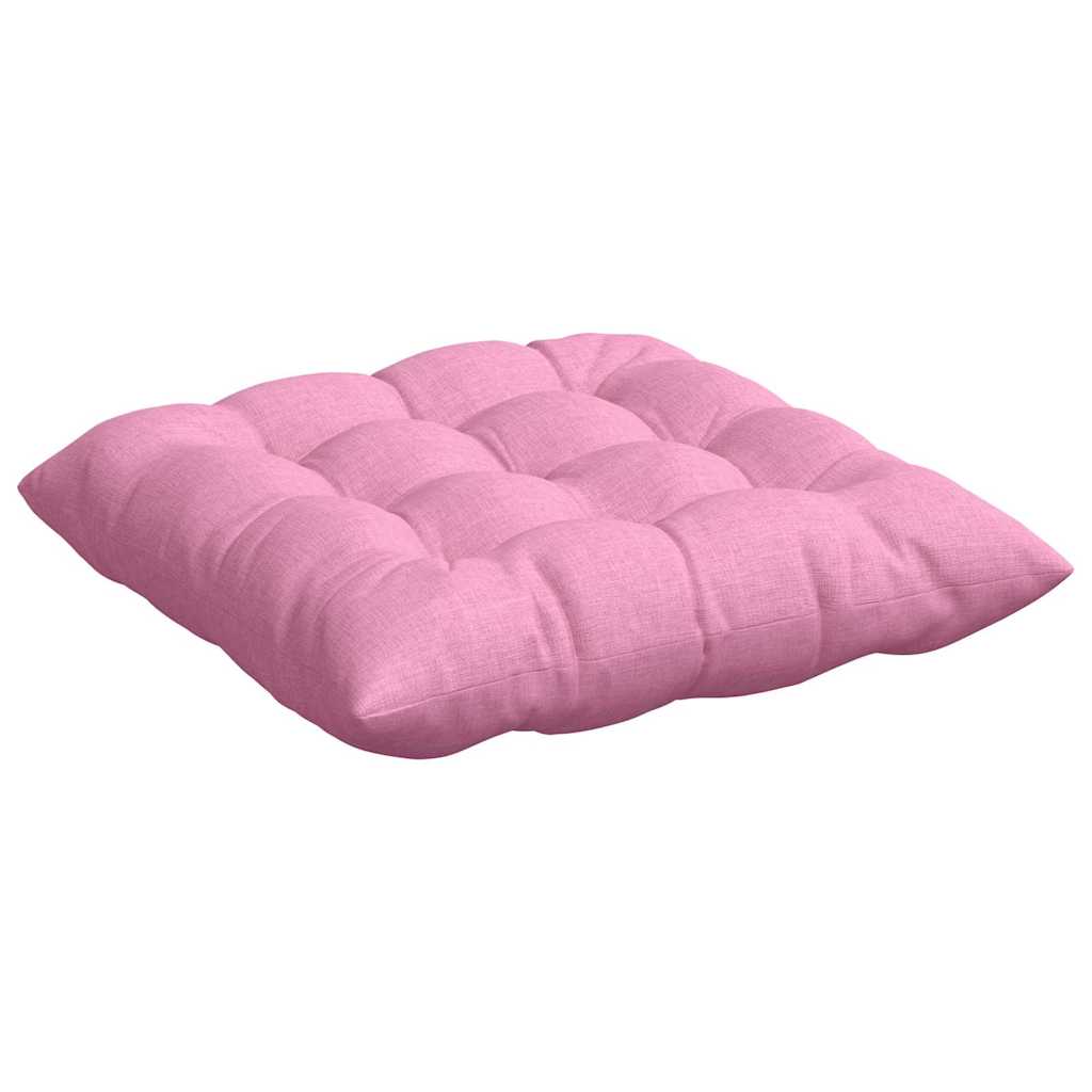 Cojines para asiento 4 pcs Rosa 40 x 40 x 6 cm tela